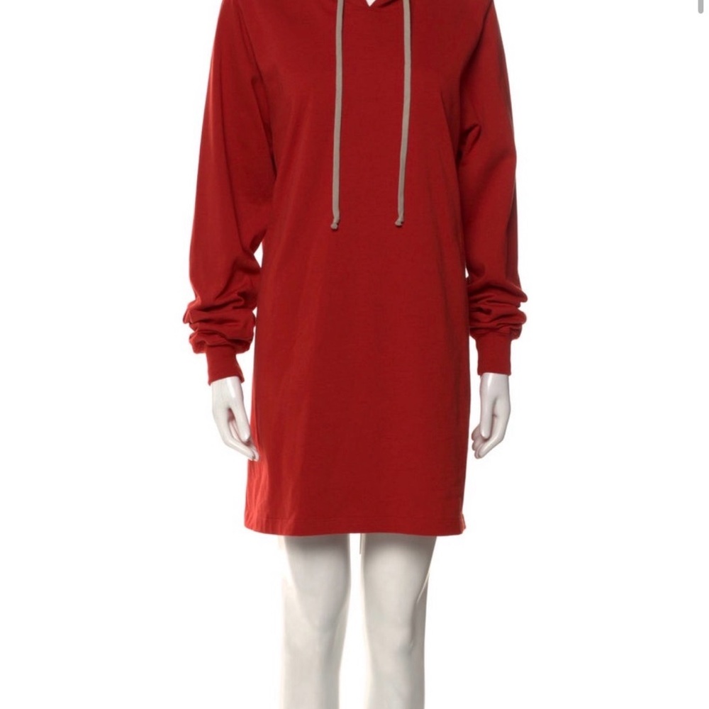 Rick Owen’s Larry Red Cardinal hoodie